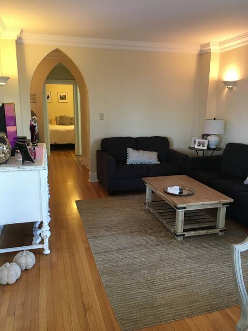 Lounge set up - the sleeper couch is the one of the right hand side