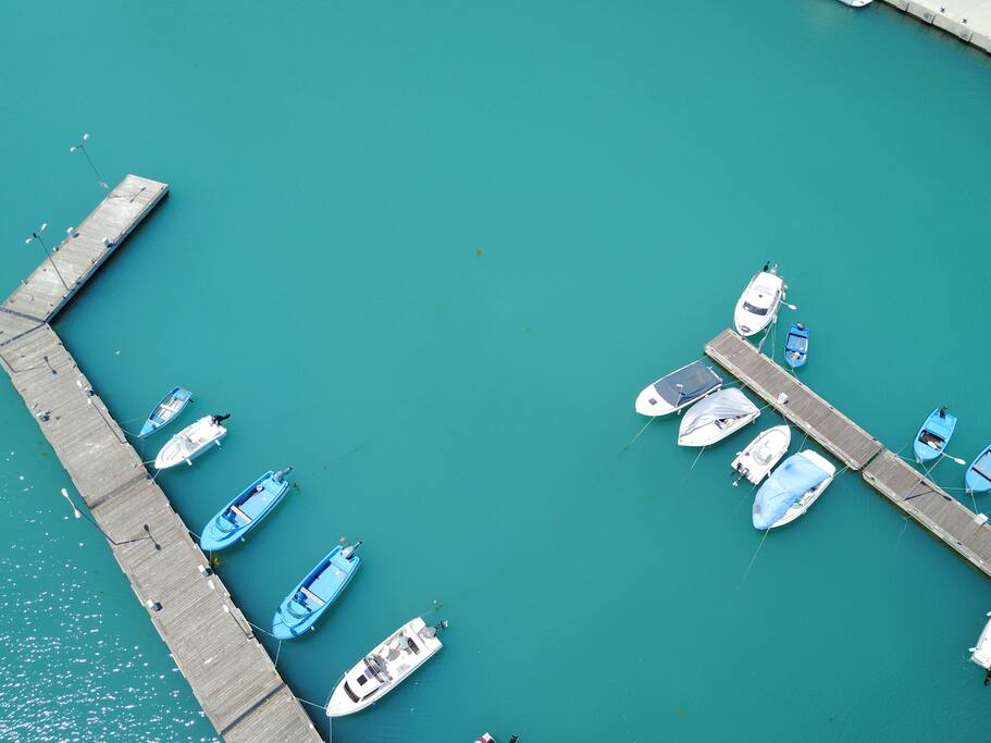 Fishing boats near central beach. You can buy fresh fish every day at 7 a.m.