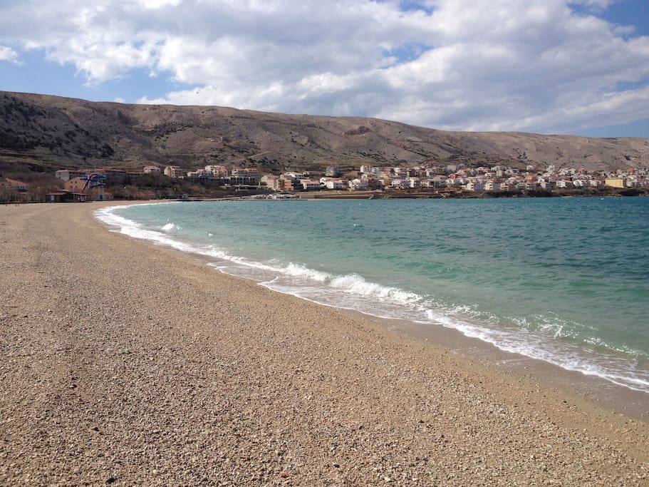 Beach in Pag city