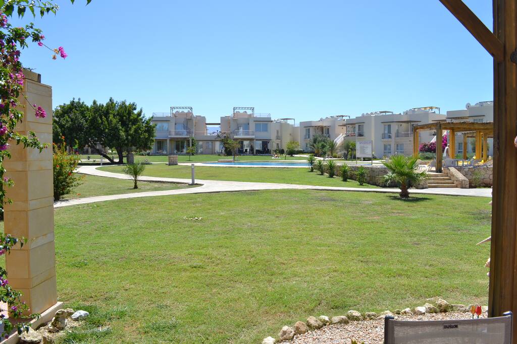 pool and gardens