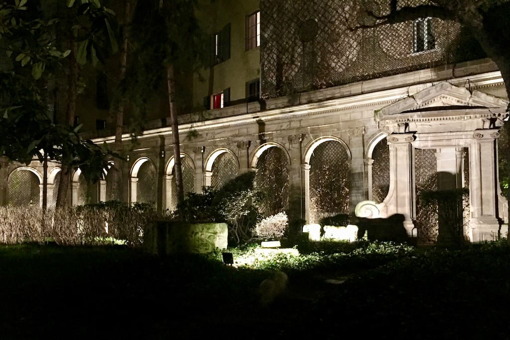Historical Garden's Romantic night time illumination