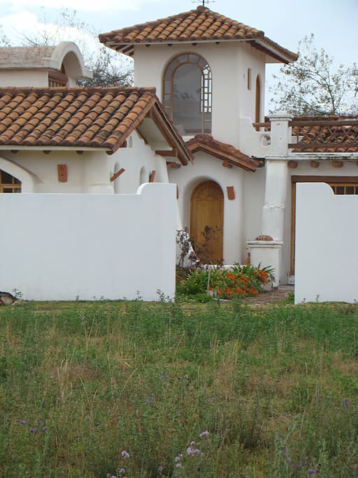 Front entrance through patio