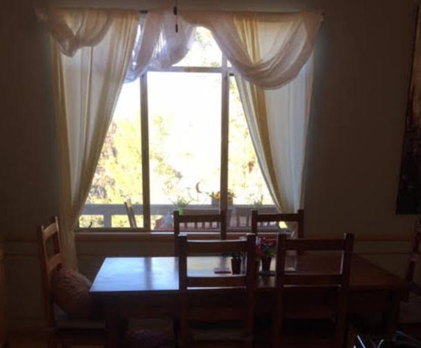 Dining Room with a view of the Hollywood Hills