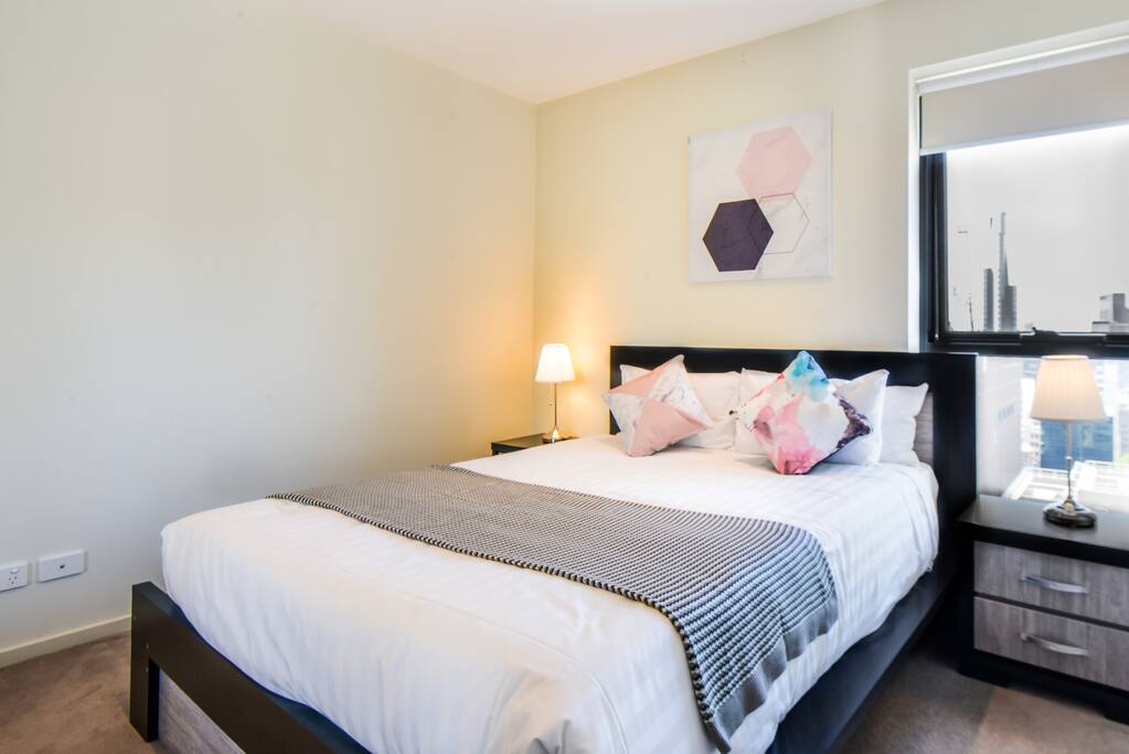 Bedroom 1 - Sleep easy on the luxurious Queen sized bed
