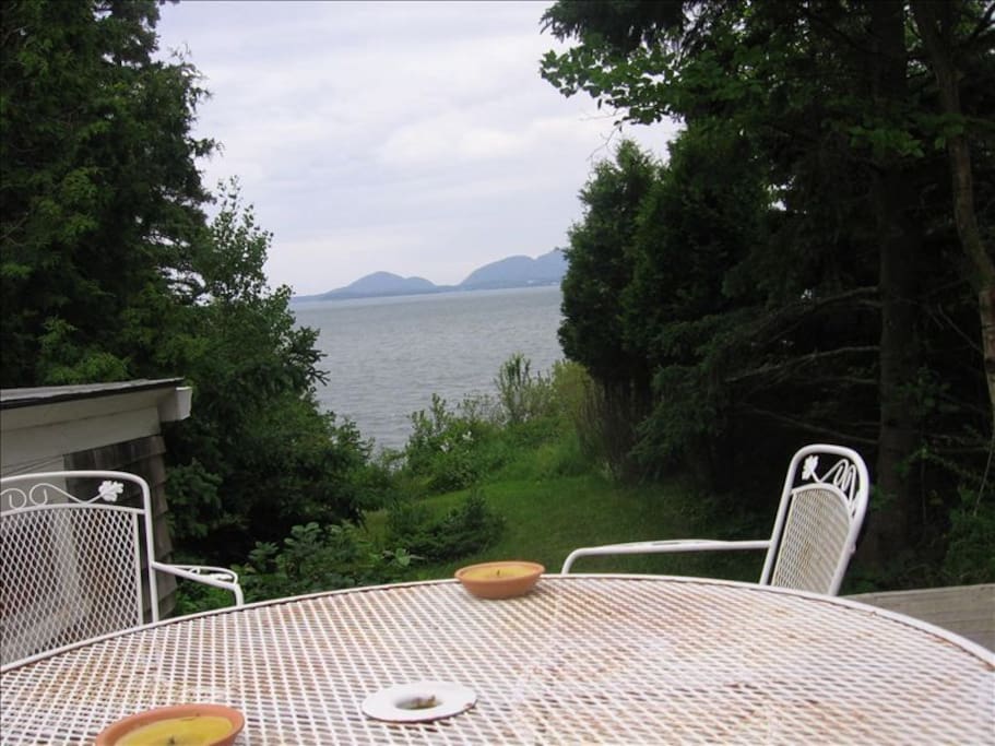 Deck with view of Acadia National Park