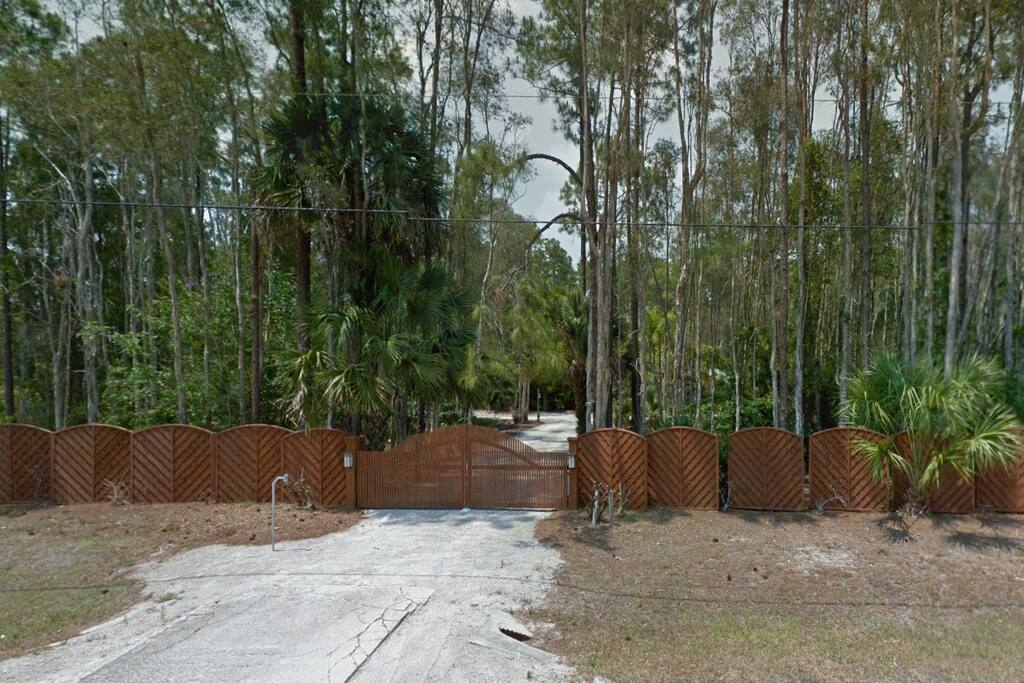 Enter the Private Gated Entrance into the Jungle Cottage Compound using a Secure 6-Digit Access Code