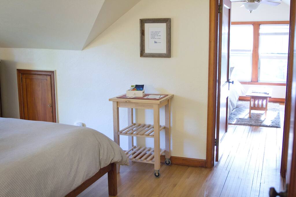 Airy, bright, and a few treats to welcome you.