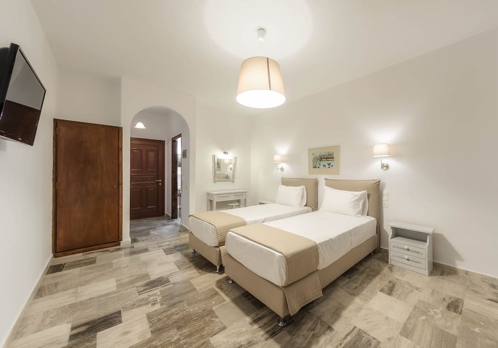 Open plan Bedroom with a double or twin beds