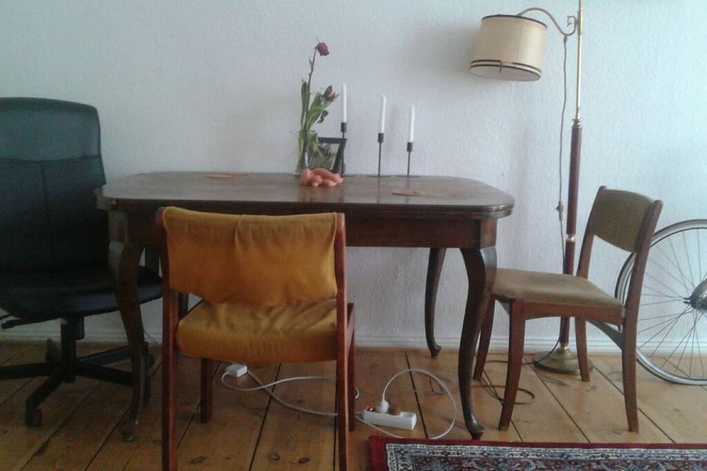 work space in living room