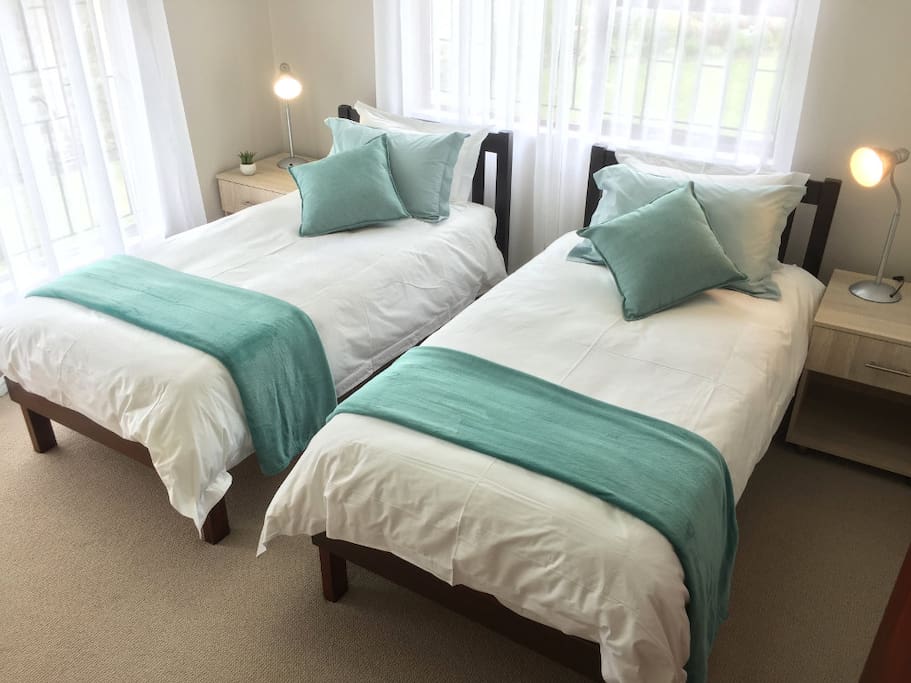 Bedroom 1 with luxury cotton percale bedding