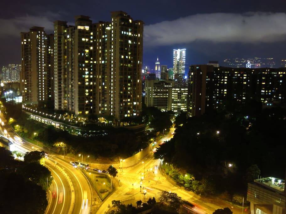 Night view from your Master bedroom picture window
