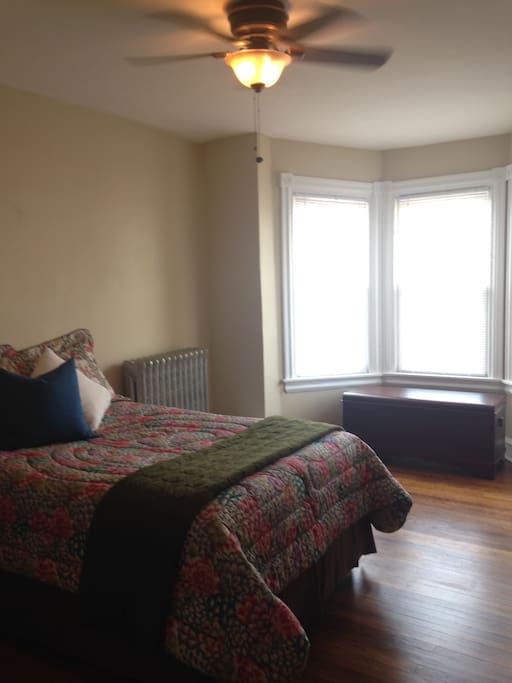 Bedroom with bay window