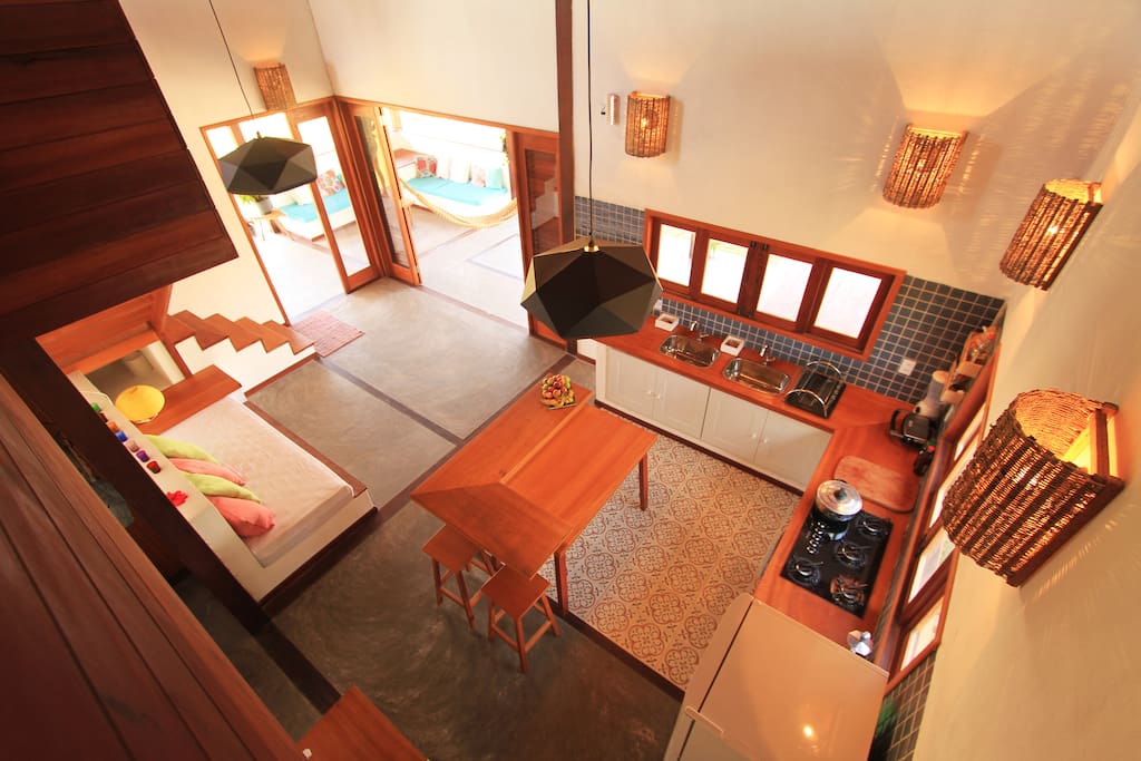 Kitchen and living area
