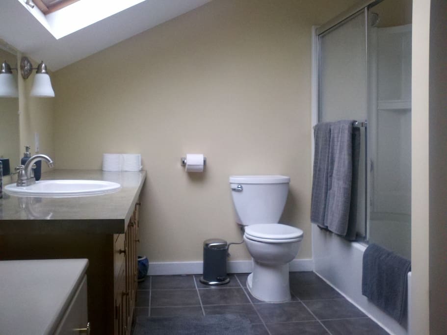 Private full bathroom in the River Suite