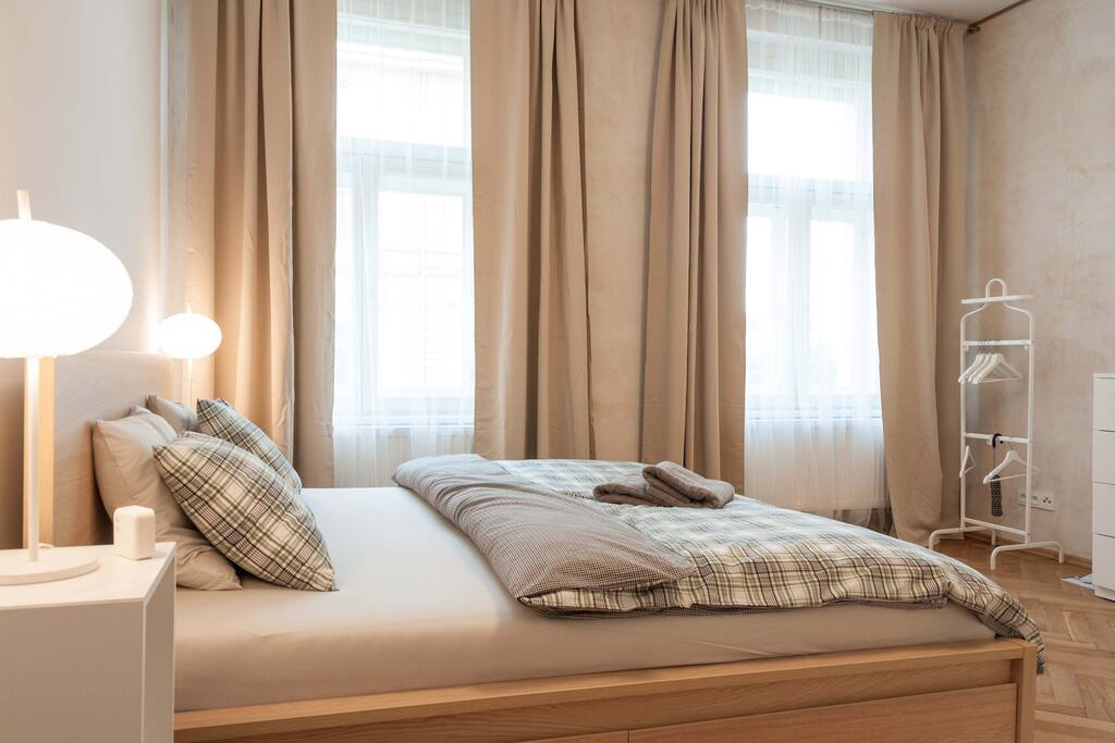 First bedroom with Comfy king size bed, sofa bed and