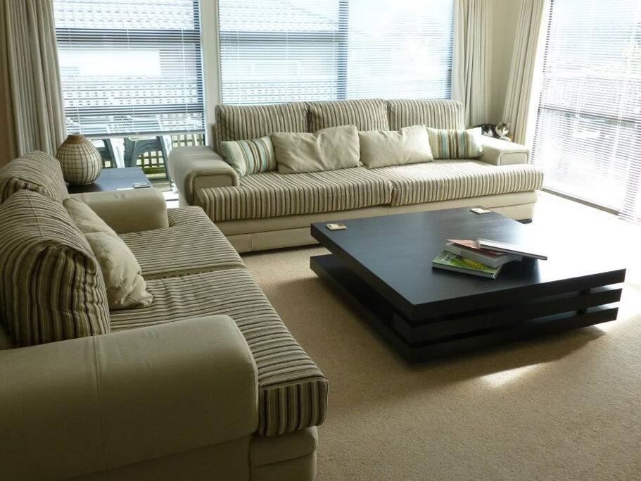 Open plan living room.
