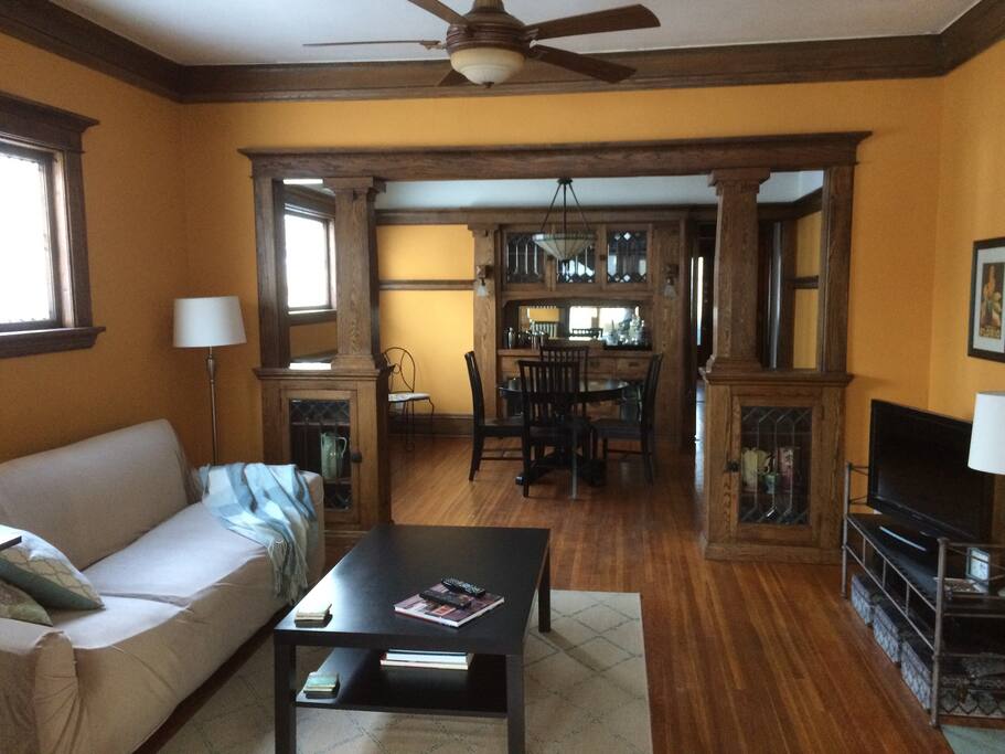 Open living/dining/sunroom--ideal for entertaining
