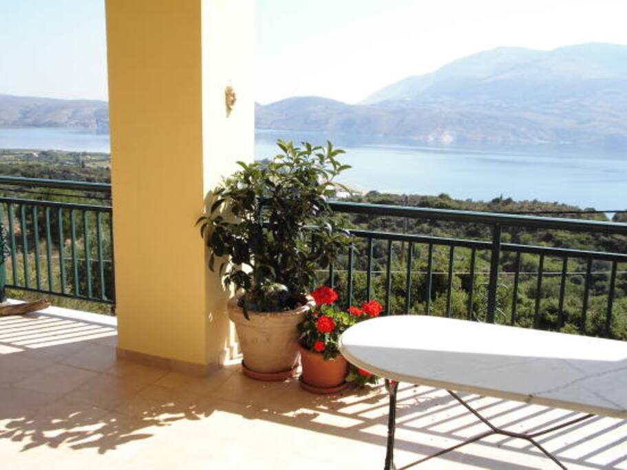 View over the bay from the living area balcony.