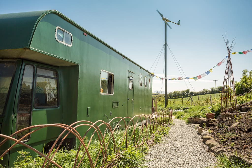 The truck is in a quiet corner of our smallholding