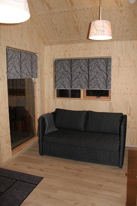 The living room - also a sofa bed.
