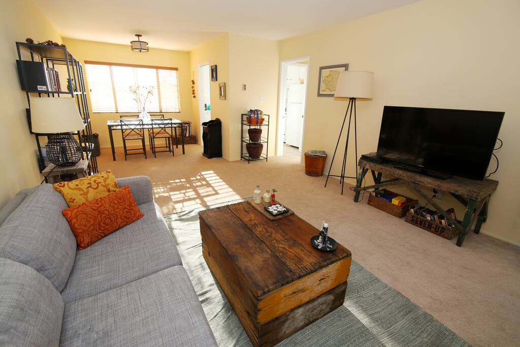 Living room with entertainment center