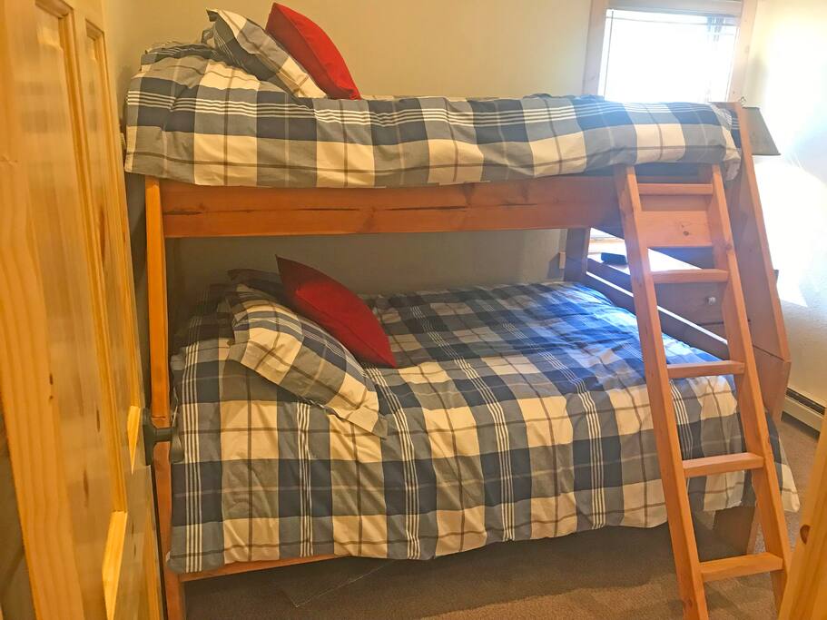 Bedroom #3: Captain's Bunk which is a twin bed on top and a full size bed on the bottom.