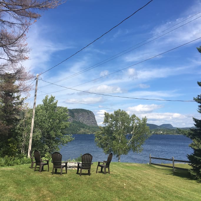 Enjoy the firepit and the amazing view.