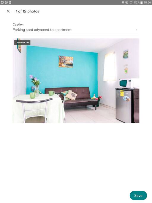 Living and kitchen area