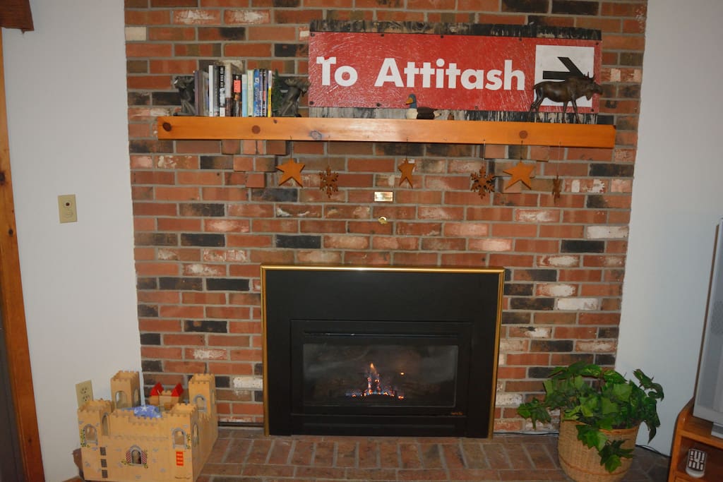cozy gas fireplace