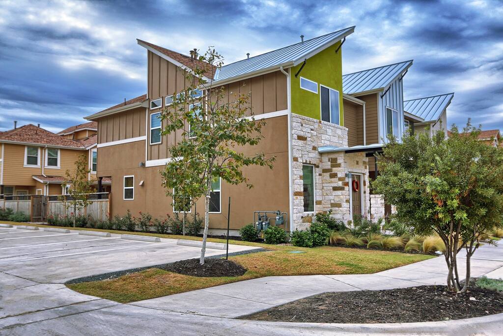 Ample parking along the side of the house.