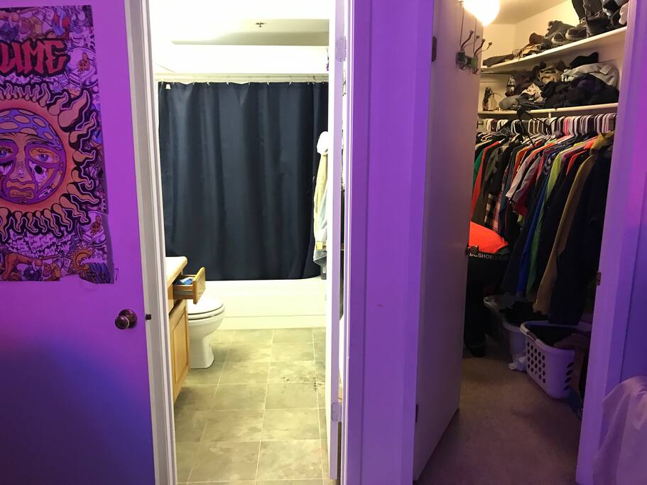 Bathroom : 1 shower and Bath tub. Back Closet for storage for you .