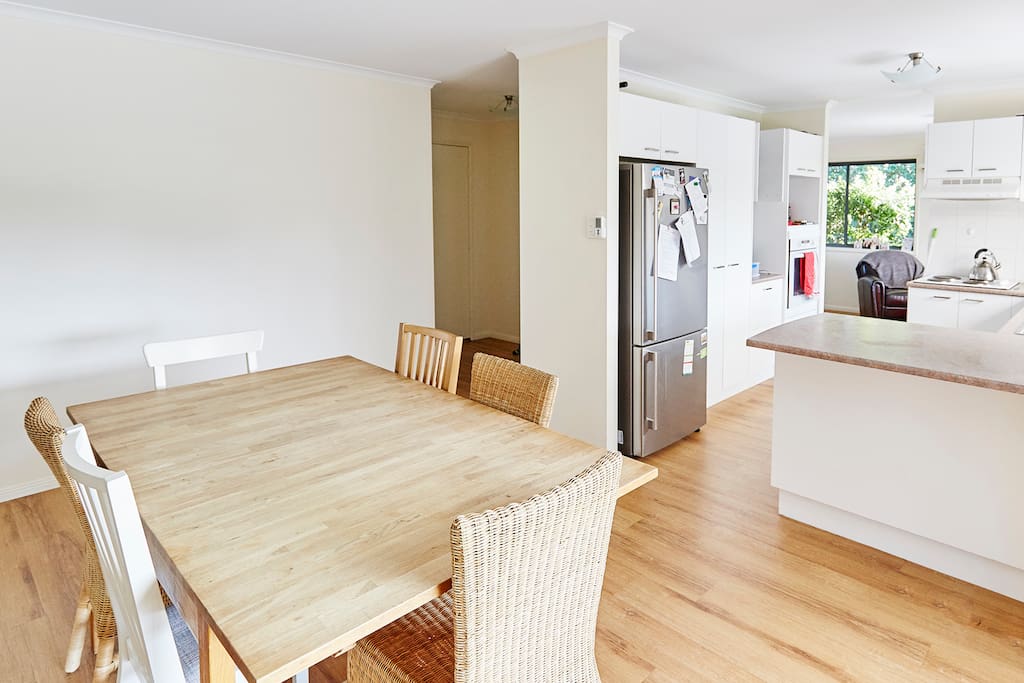 Dining and kitchen space