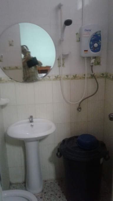 Air con room have hot water sorry our fan rooms only have cold water but really the water is not that cold