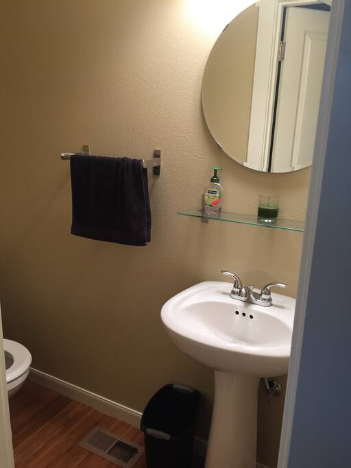 Downstairs shared half bath.