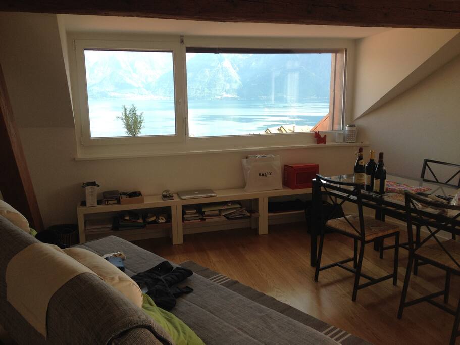 Sofa and kitchen open space