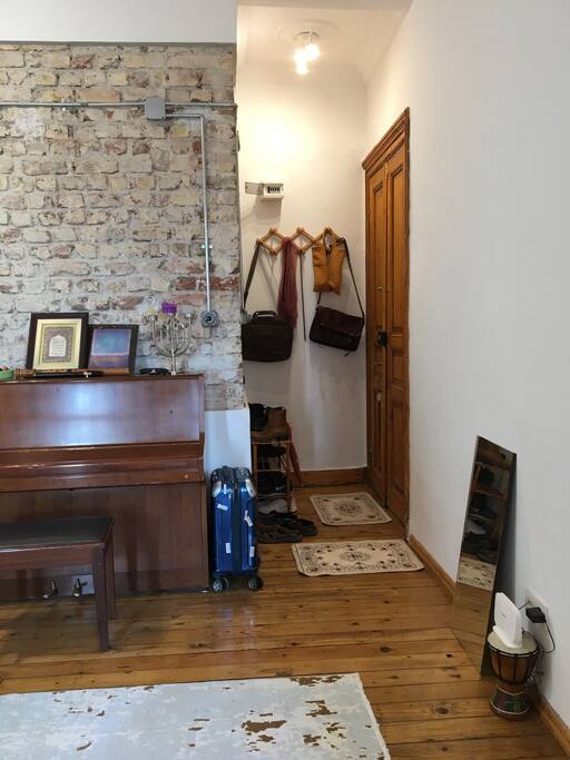 The entranceway, three stories up in a safe and secure building.
