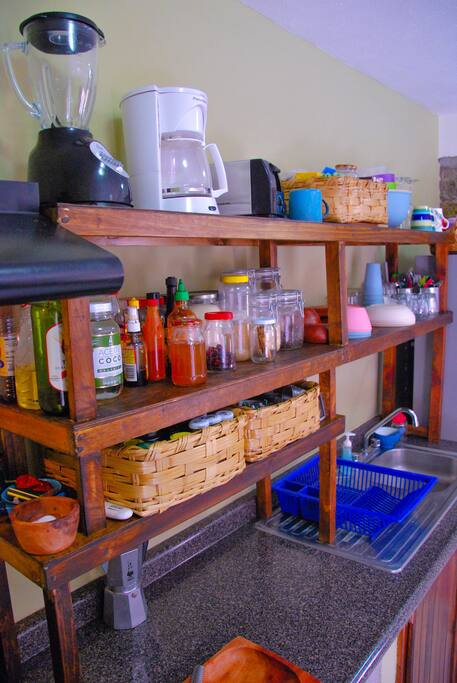 even on vacation sometimes you want a night in. This kitchen is fully stocked and ready for your culinary dreams.