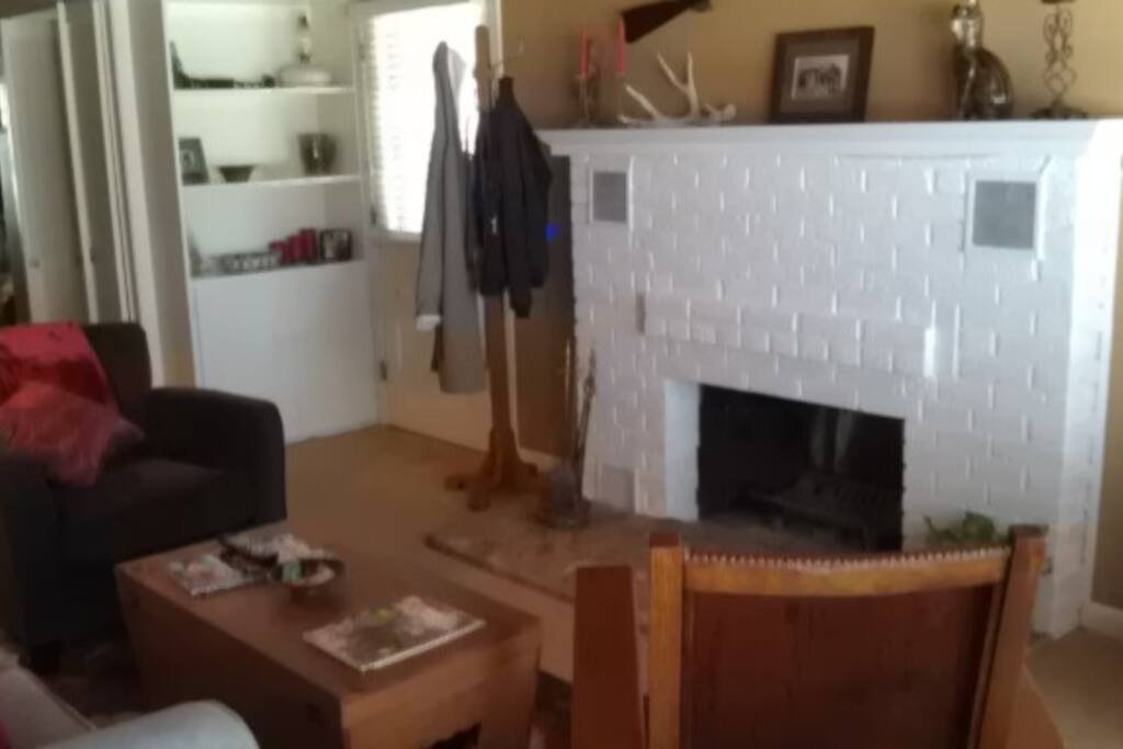 old brick fireplace to enjoy on cold evenings....