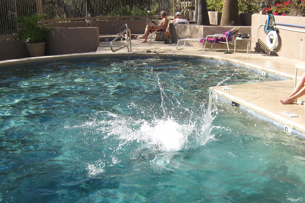 Heated swimming pool!