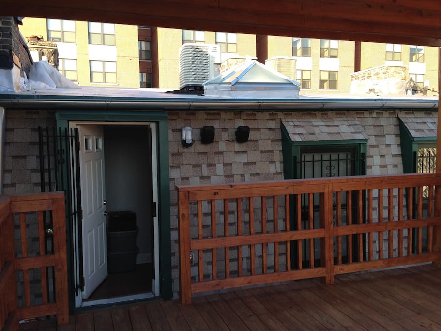 In-house speaker system extends to the deck as well.