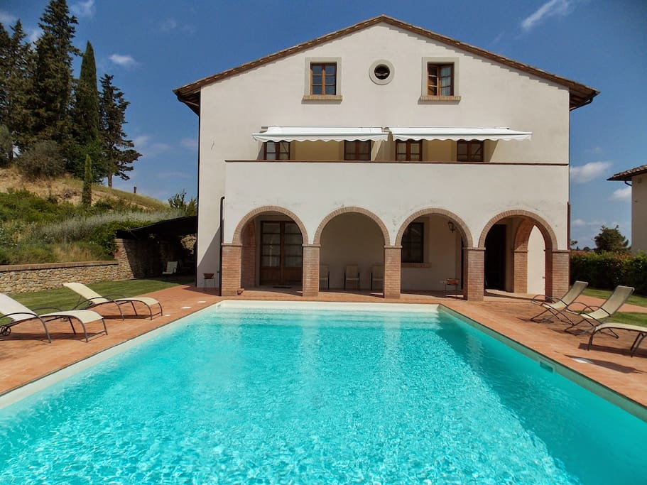 Swimming pool behind the villa