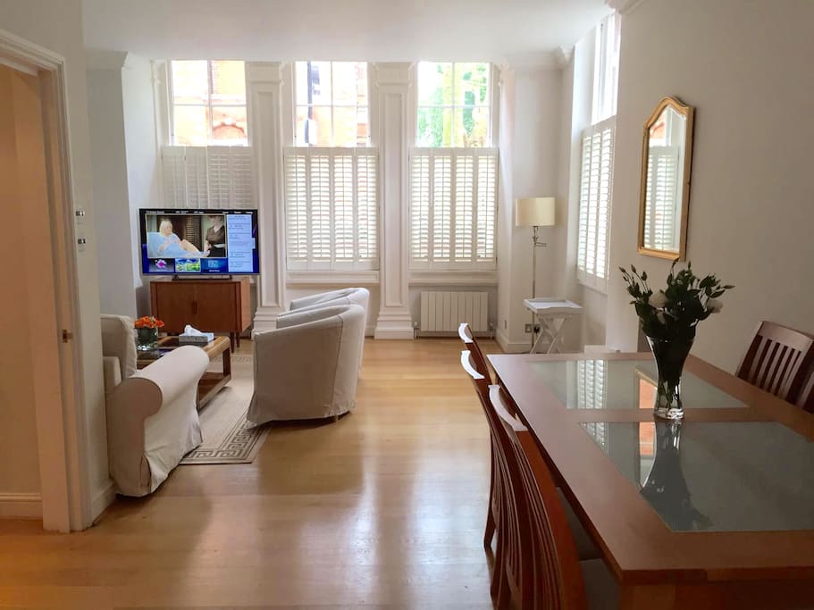 Six seat dining room table and chairs