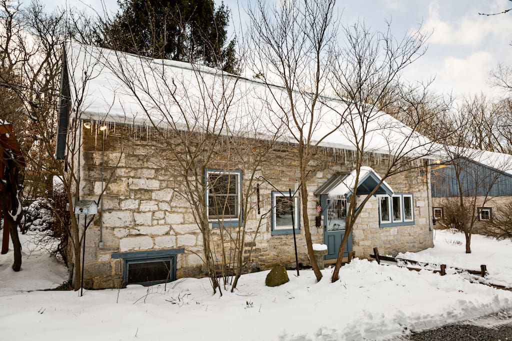 Front of Cottage in winter