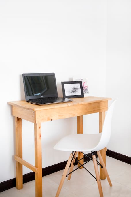 Working space inside bedroom
