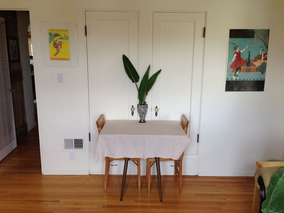 Sitting rm/Bedrm 2
table w/ 2 chairs (more on request)