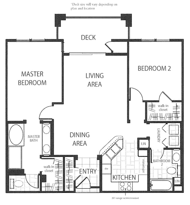 2 Full bd 2 full ba walk in closets