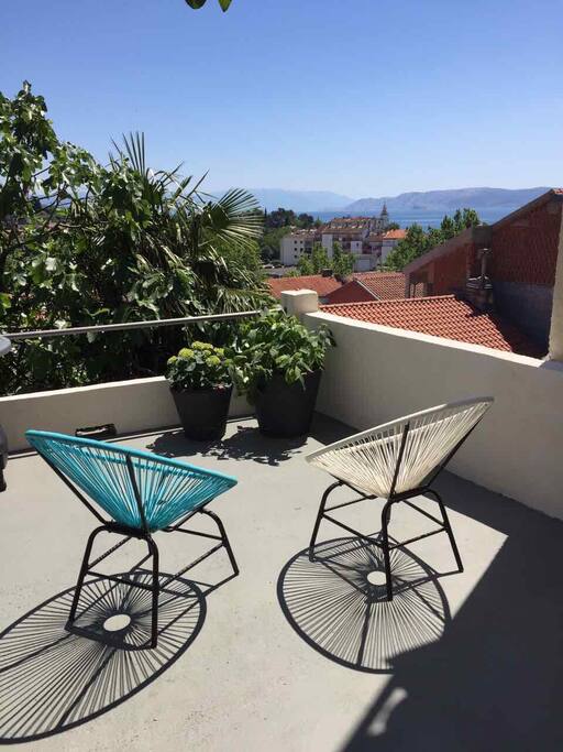 Sicht von Terrasse unten