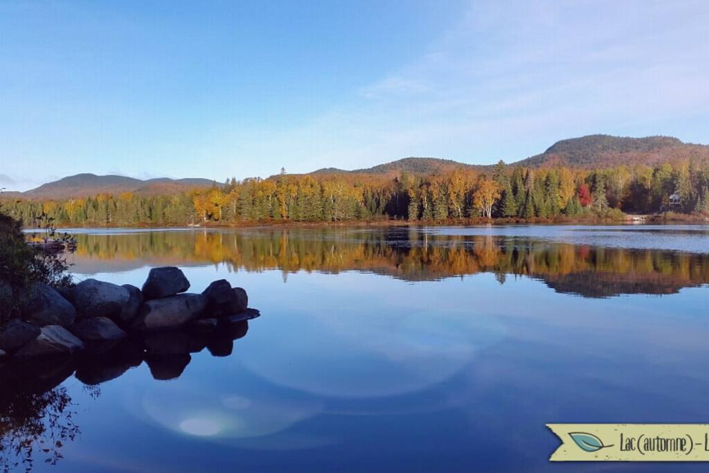 Vue depuis la plage privée du chalet