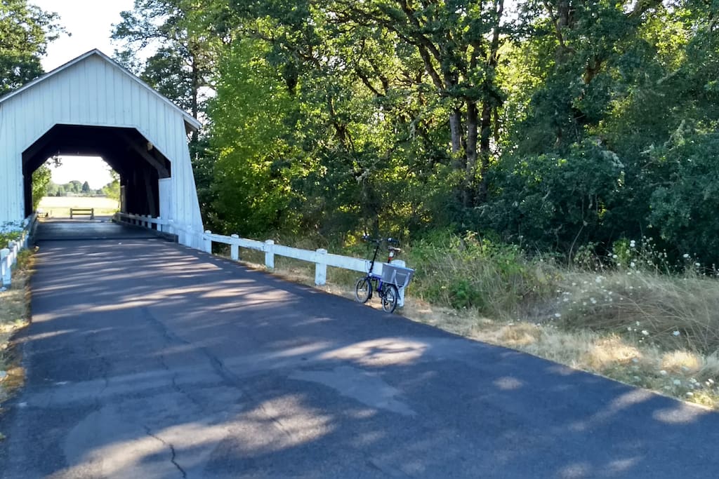 Bike to OSU and downtown over this cool covered bridge