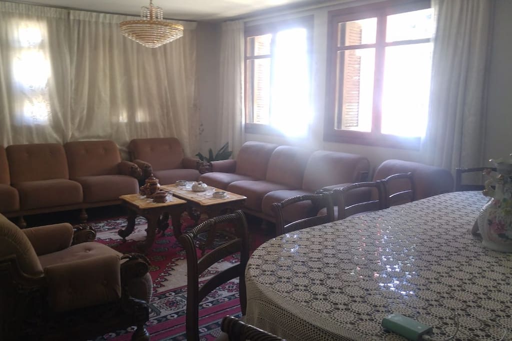 Living room and dining table